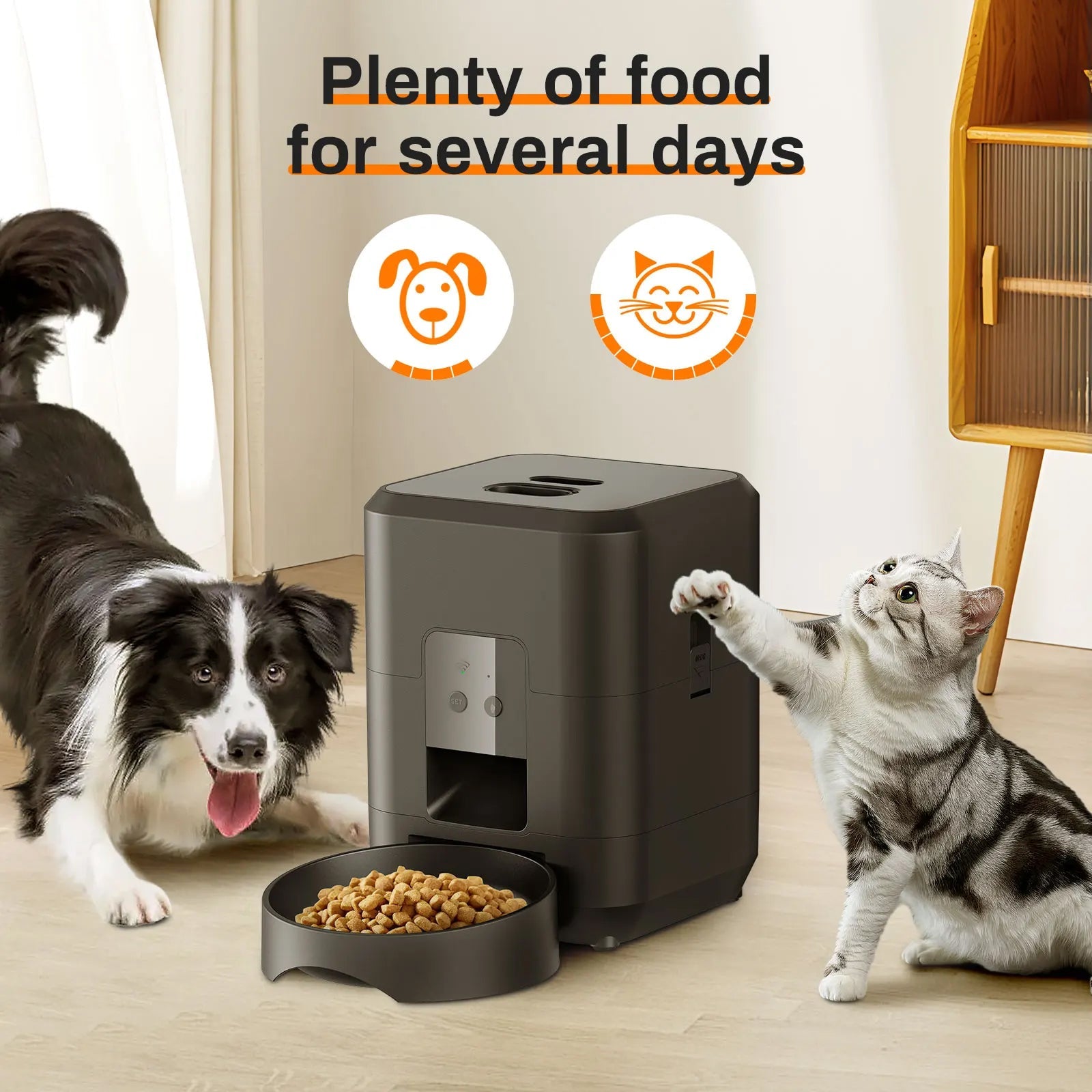 BostFoni Smart Automatic Cat Feeder with WiFi and App Control