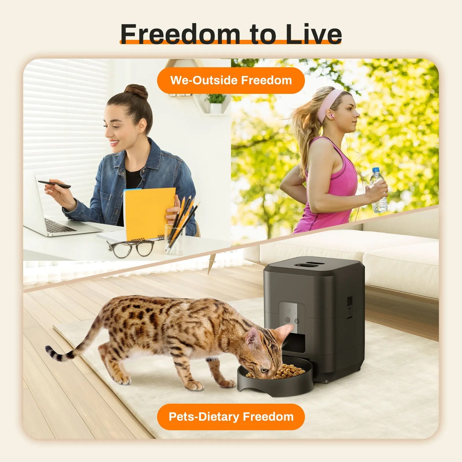 BostFoni Smart Automatic Cat Feeder with WiFi and App Control