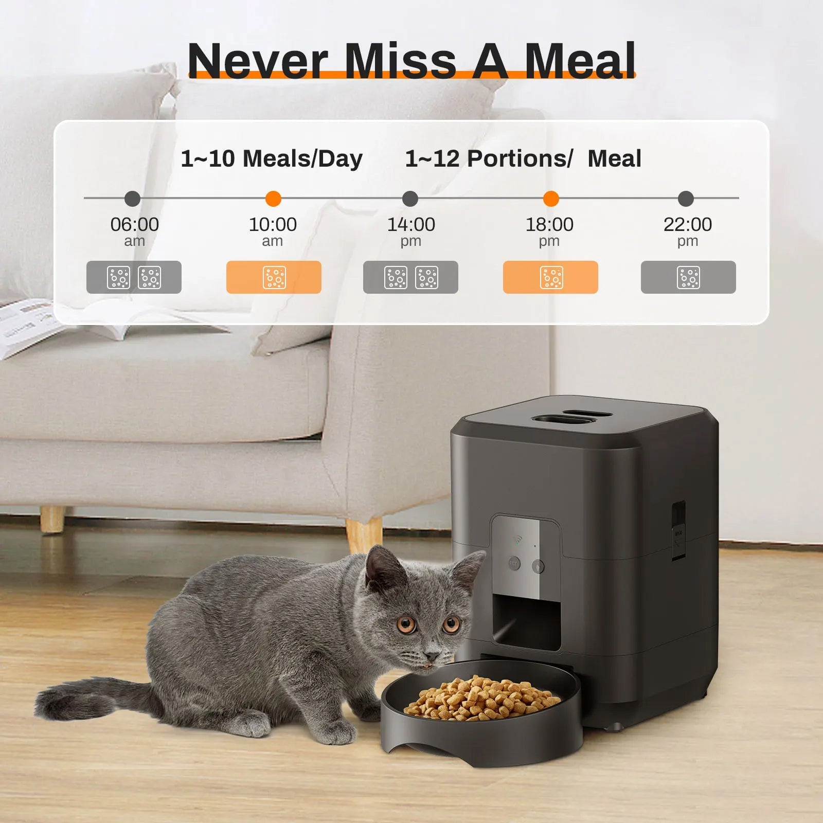BostFoni Smart Automatic Cat Feeder with WiFi and App Control