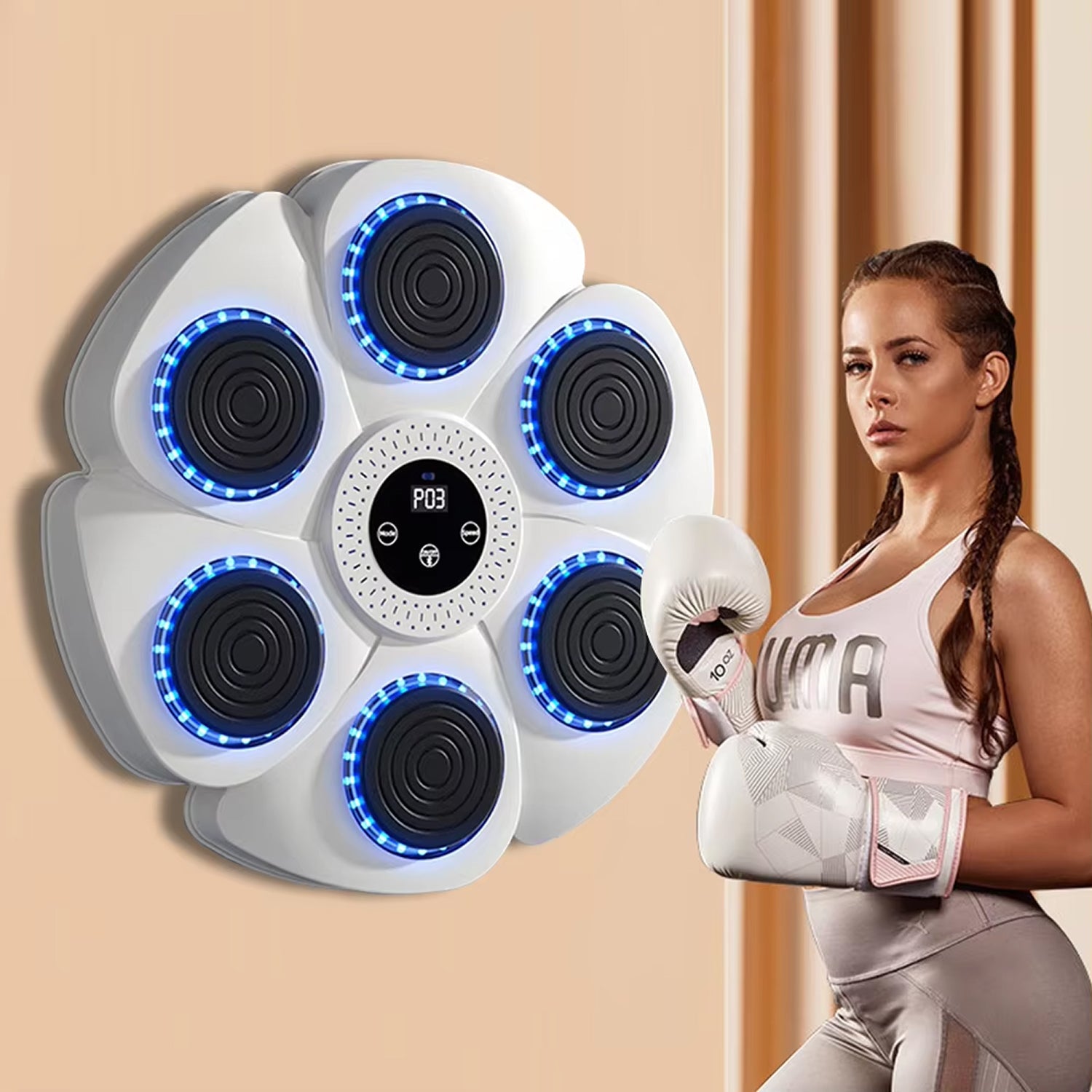 FightMuzi Smart Music Boxing Machine for Home Fitness