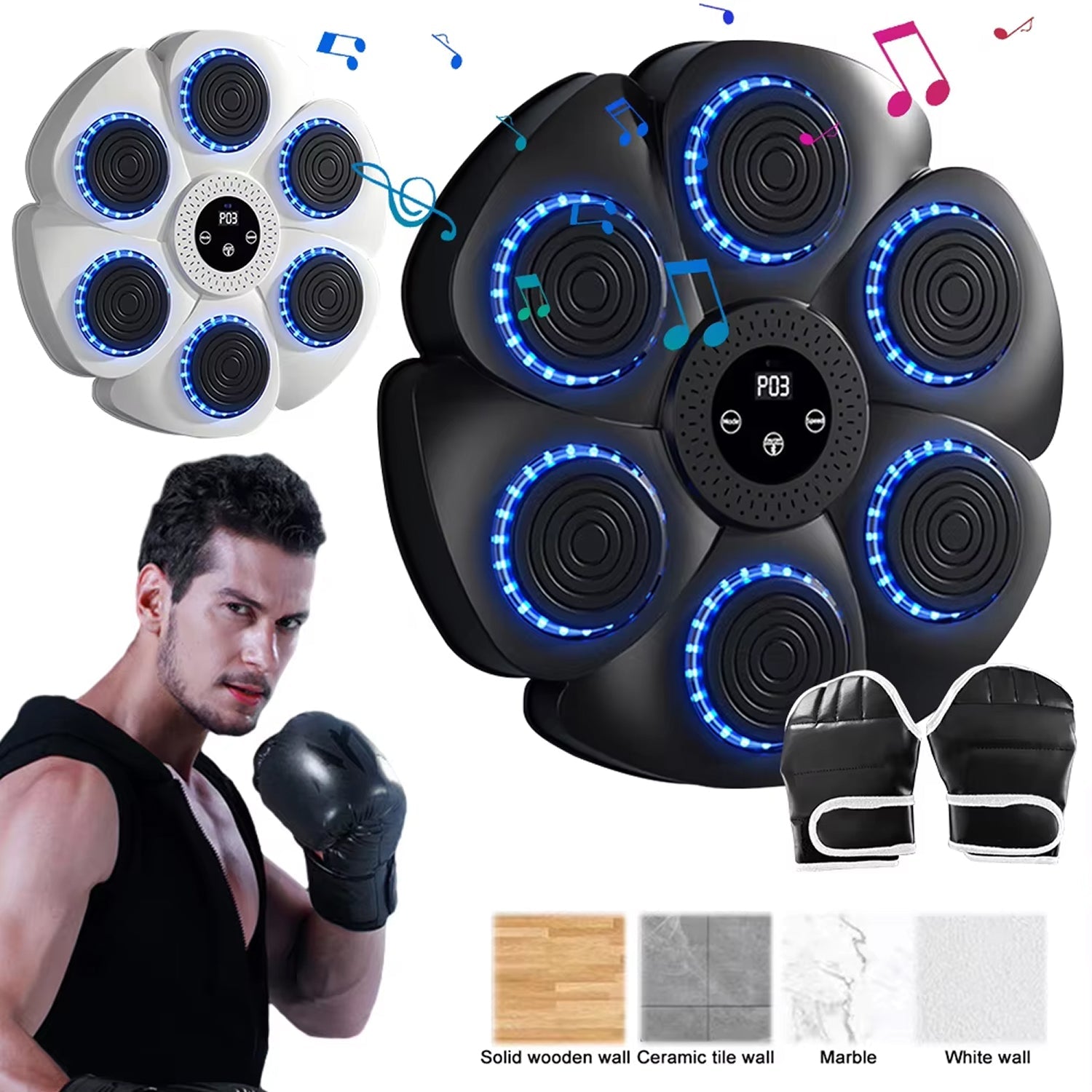 FightMuzi Smart Music Boxing Machine for Home Fitness