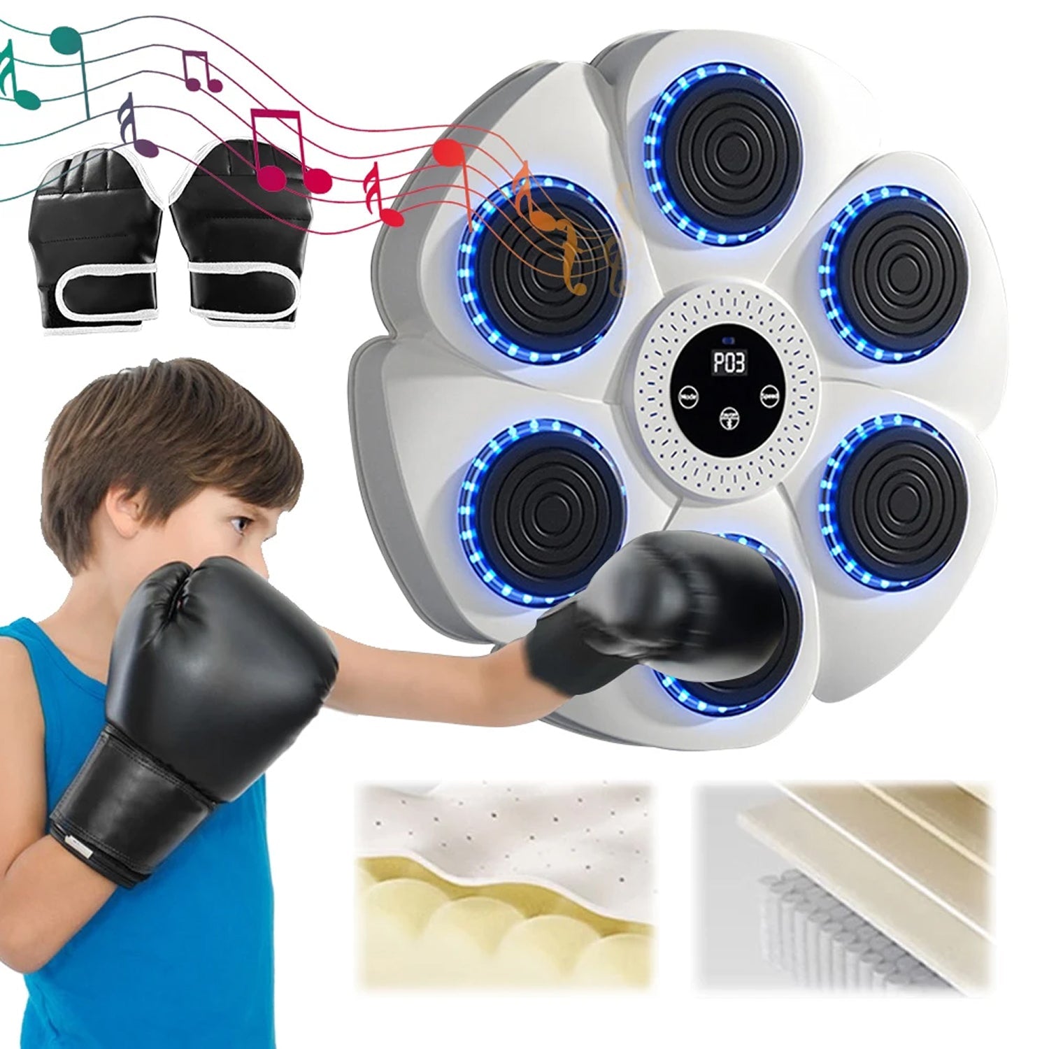 FightMuzi Smart Music Boxing Machine for Home Fitness