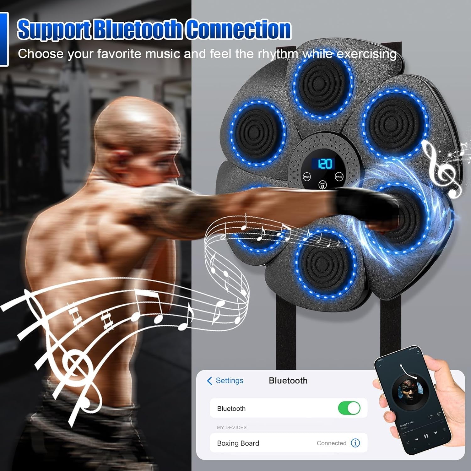 FightMuzi Smart Music Boxing Machine for Home Fitness