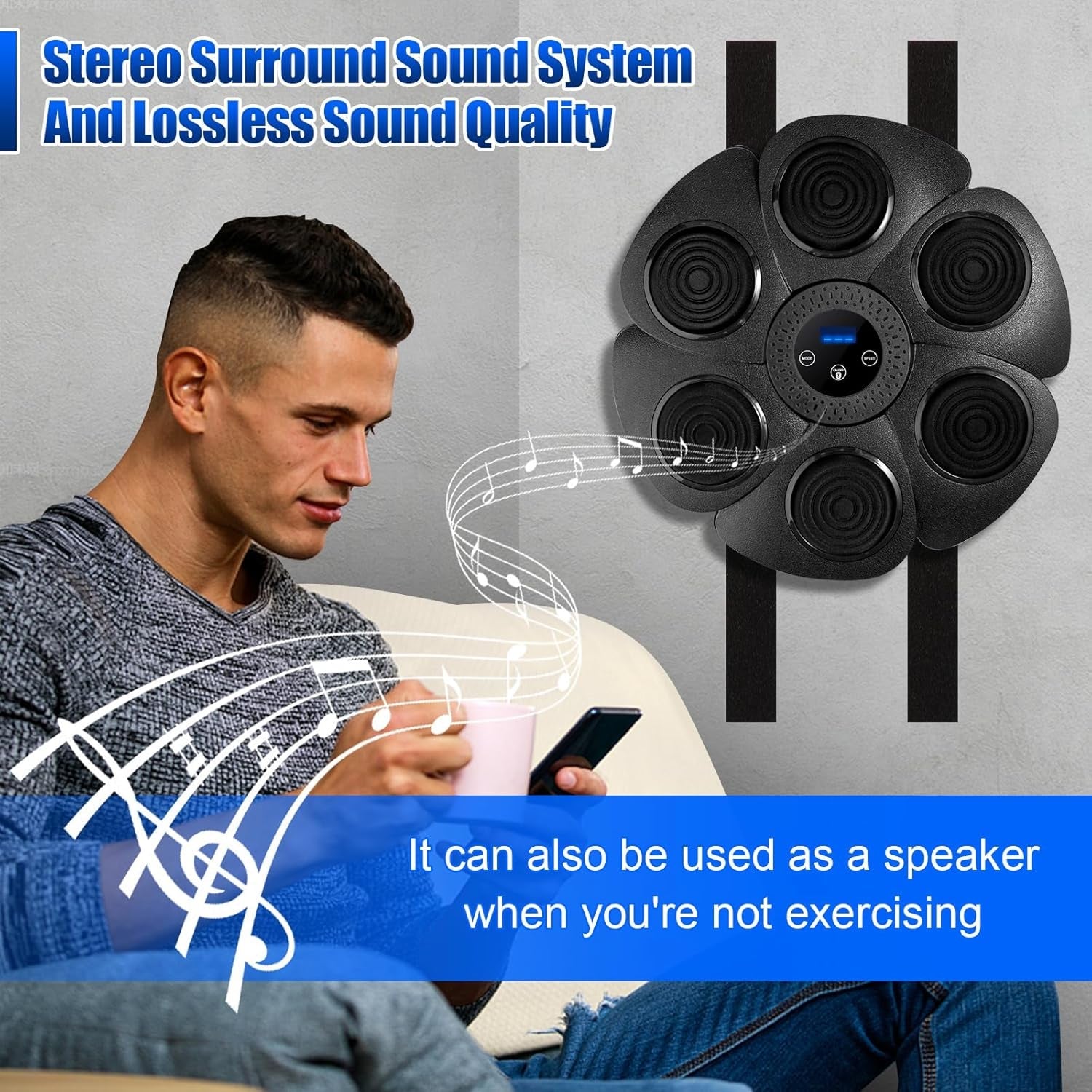FightMuzi Smart Music Boxing Machine for Home Fitness