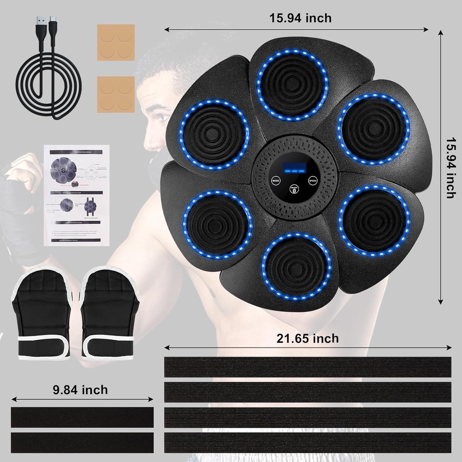 FightMuzi Smart Music Boxing Machine for Home Fitness