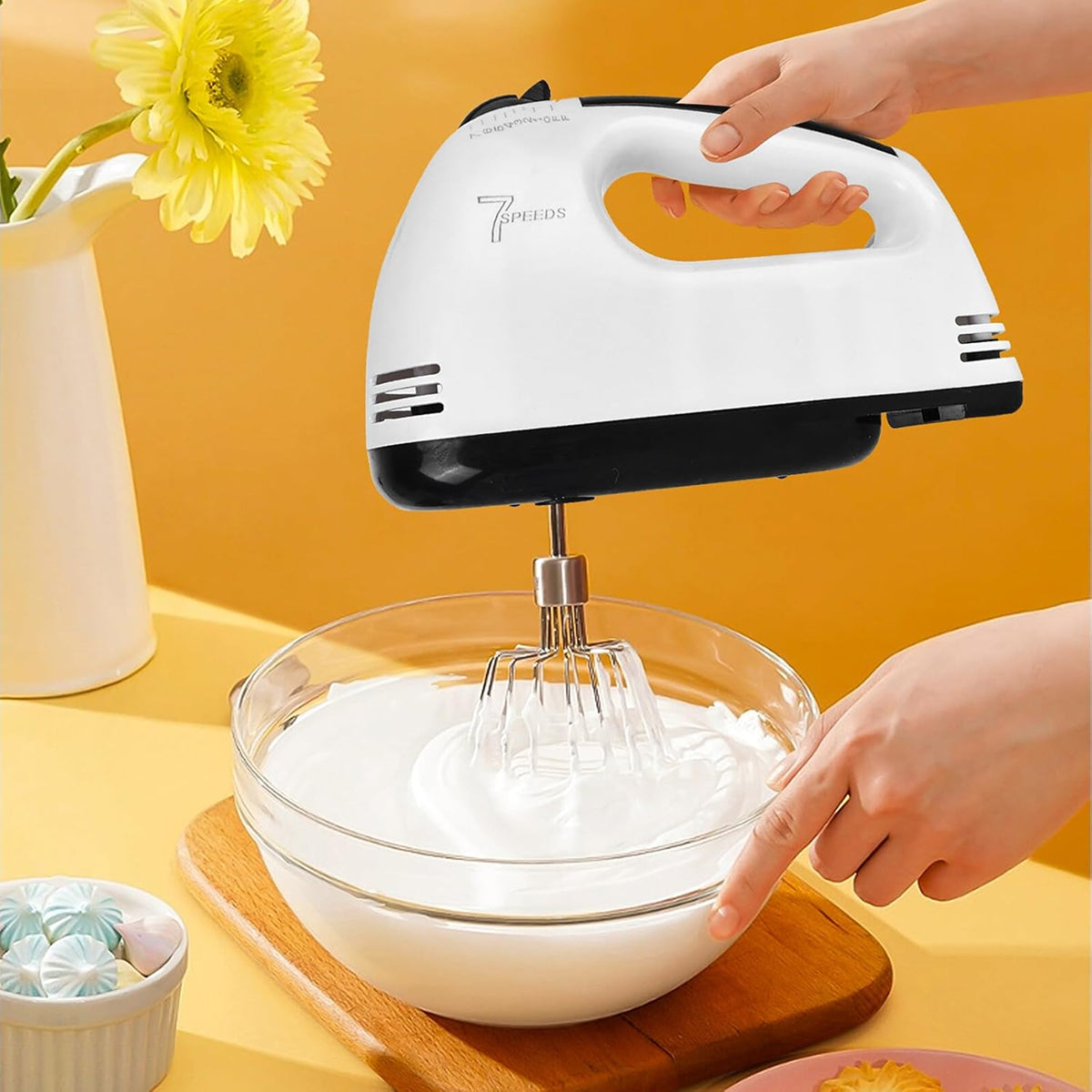 FilkMoss 7-Speed Electric Handheld Egg Beater & Mixer