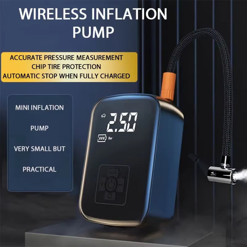 VoltZapo Electric Car Pump - 3.5-Min Ultra-Fast Inflation, 40L/min Flow, Silent 20dB Tech, AI Pressure Control
