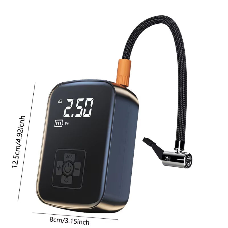 VoltZapo Electric Car Pump - 3.5-Min Ultra-Fast Inflation, 40L/min Flow, Silent 20dB Tech, AI Pressure Control