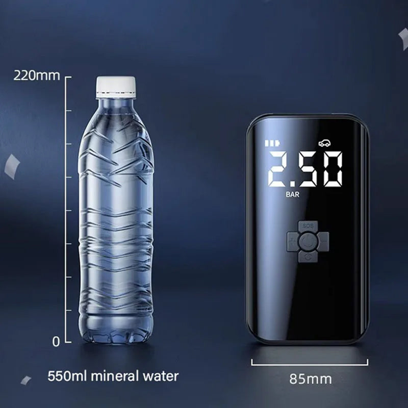 VoltZapo Electric Car Pump - 3.5-Min Ultra-Fast Inflation, 40L/min Flow, Silent 20dB Tech, AI Pressure Control