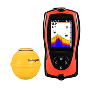 FishuAro Wireless Portable Fish Finder with 2.4-Inch Color LCD, 90-Degree Sonar Coverage and 150m Transmission Range