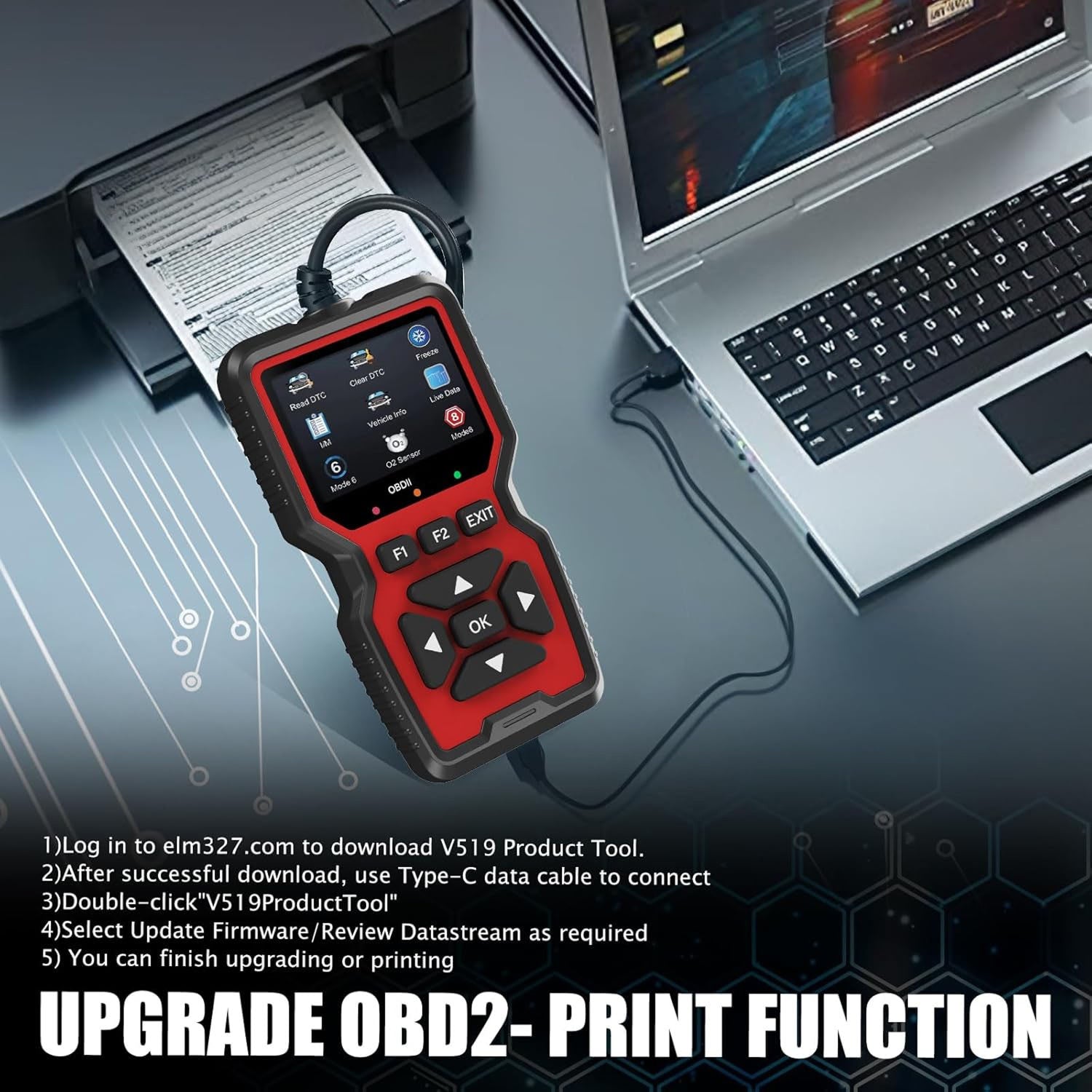FixPolax Professional OBD2 Scanner - 35,901 DTC Library & Battery Tester