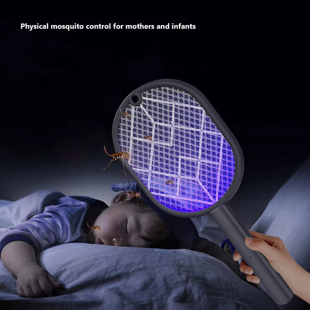 FlieNoci Electric Fly Swatter - 2-in-1 Rechargeable Bug Zapper with Bionic Attraction, UV Light Trap