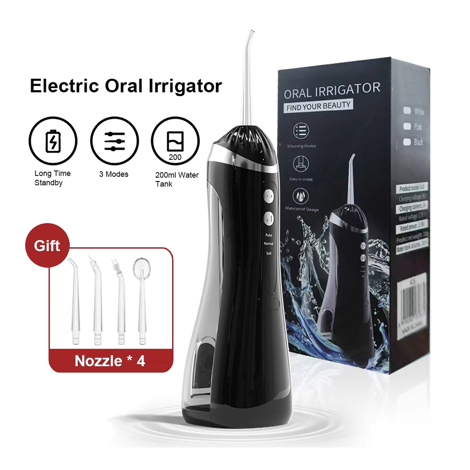 FloziWash Portable Water Flosser for Deep Teeth Cleaning