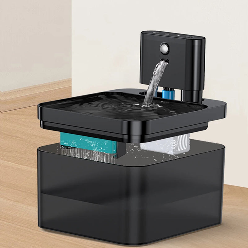 FotivCat Wireless Cat Water Fountain 2.2L Motion Sensor Rechargeable 2600mAh Ultra-Quiet