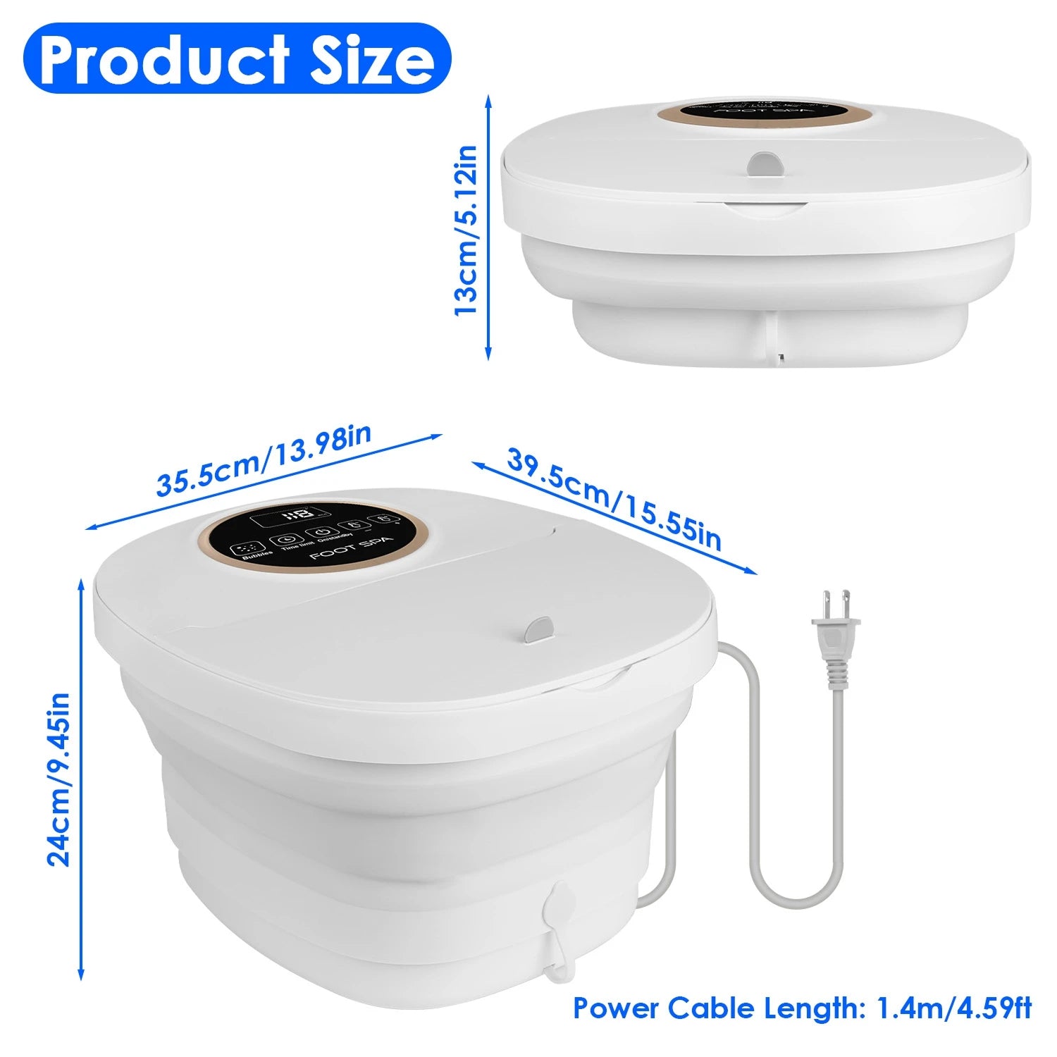 FotixBath Foldable Foot Bath with Heat and Massage