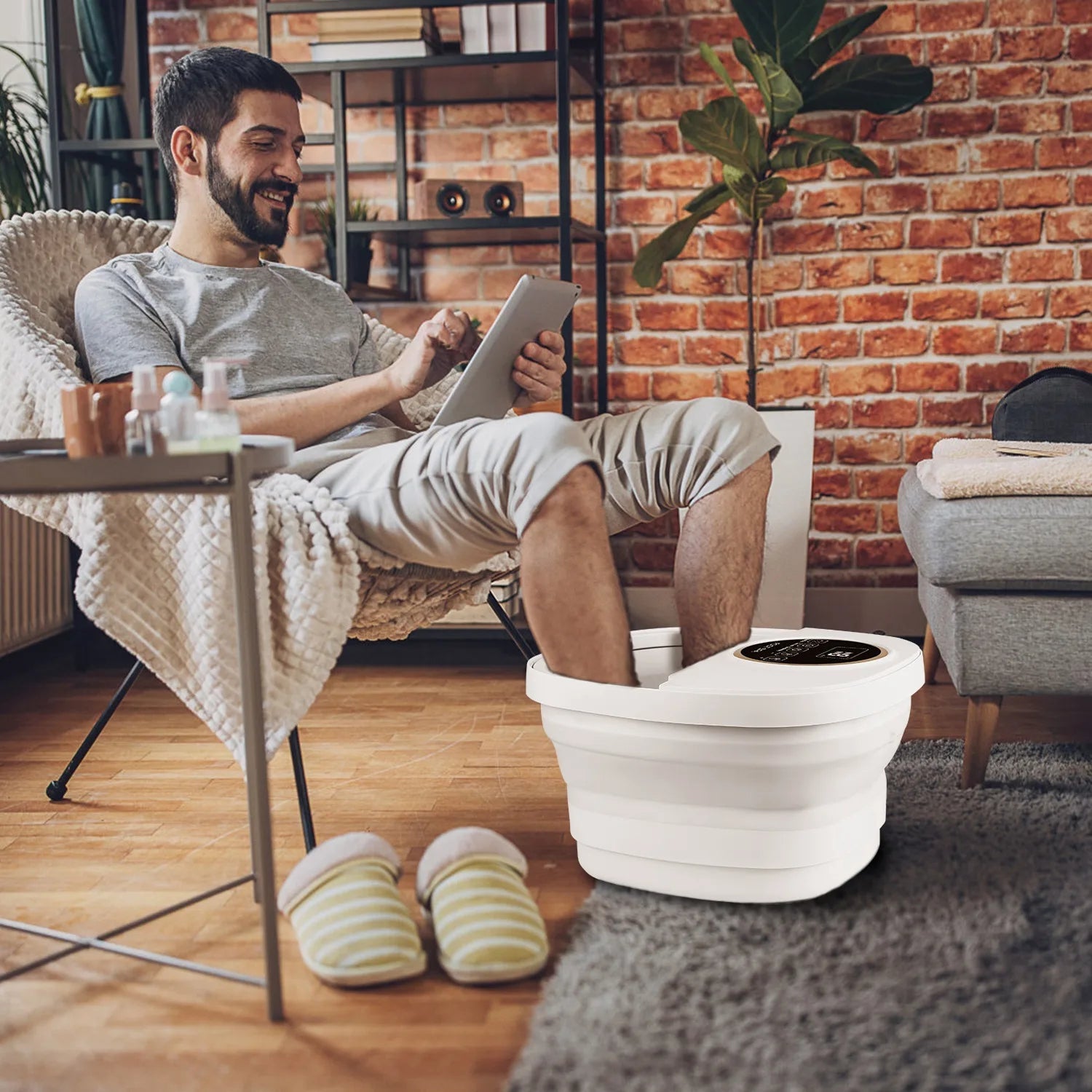 FotixBath Foldable Foot Bath with Heat and Massage