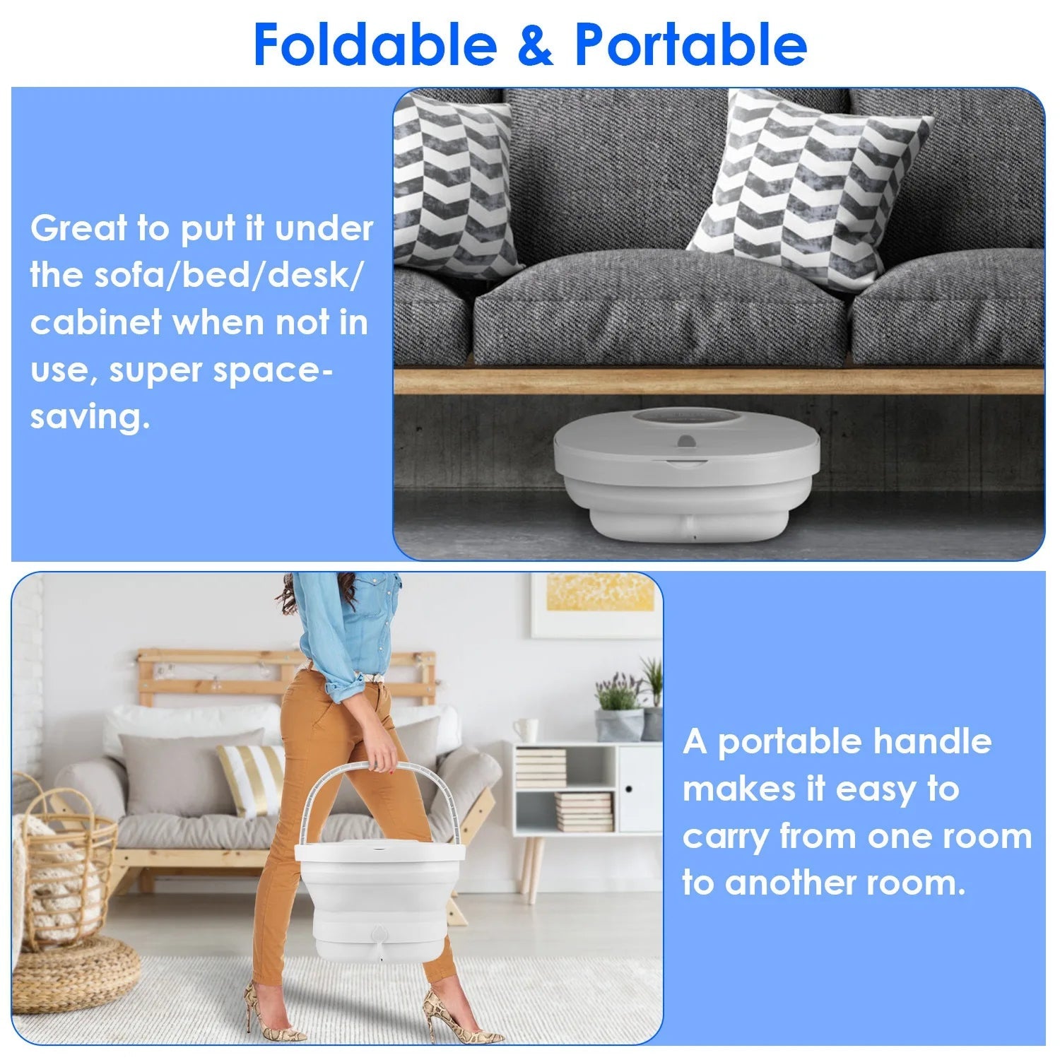 FotixBath Foldable Foot Bath with Heat and Massage