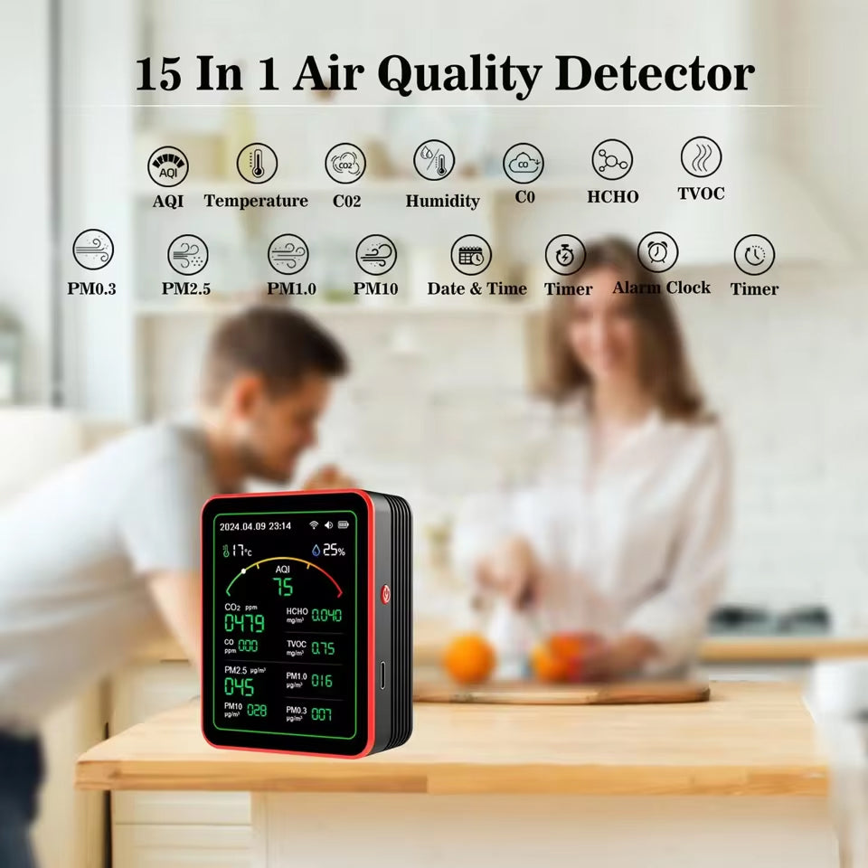 FresRoomi Indoor Air Quality Monitor 15-in-1 MT15/MT29 WiFi Smart APP Control Tuya