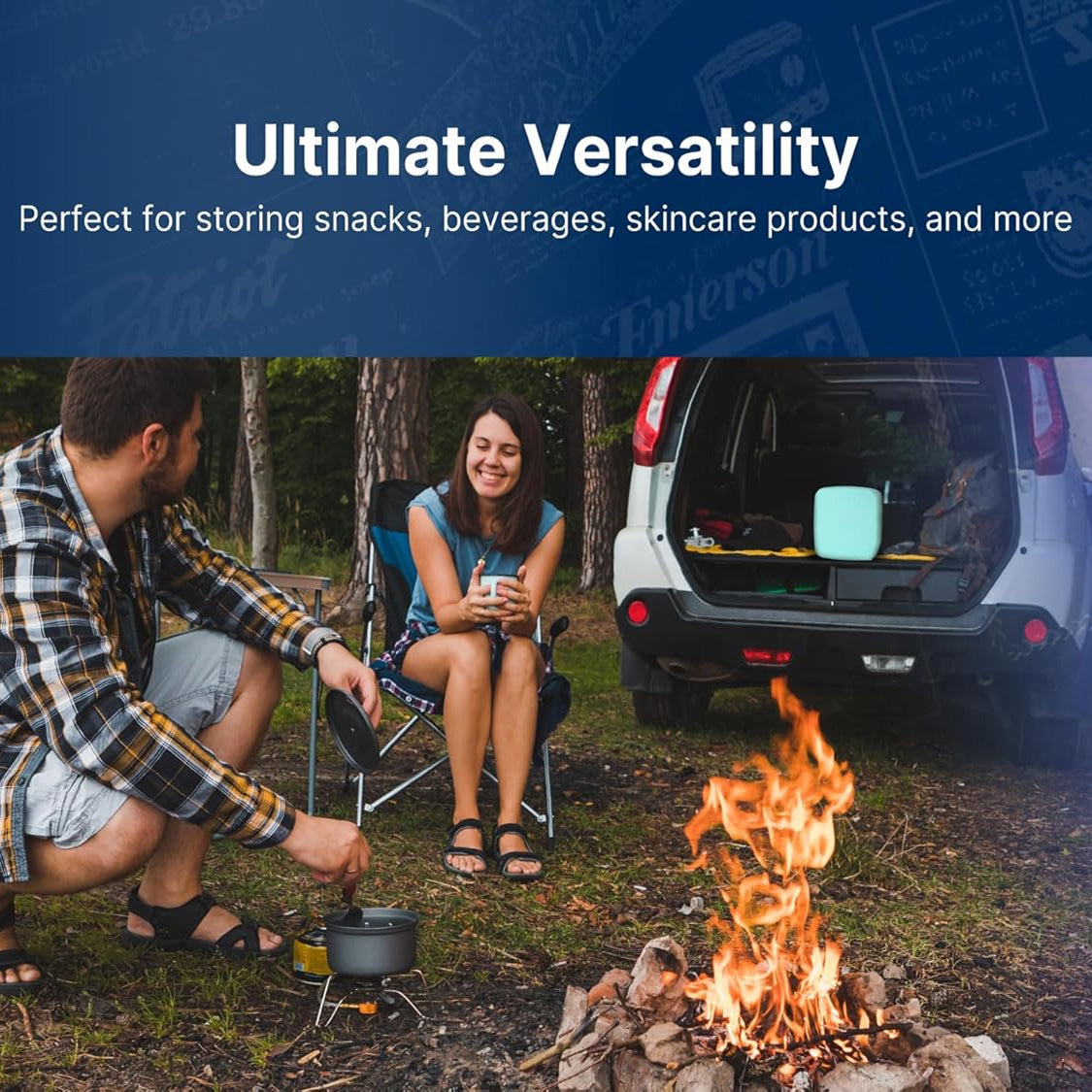 FritiAxin Portable 8L Mini Fridge & Cooler for Car and Home