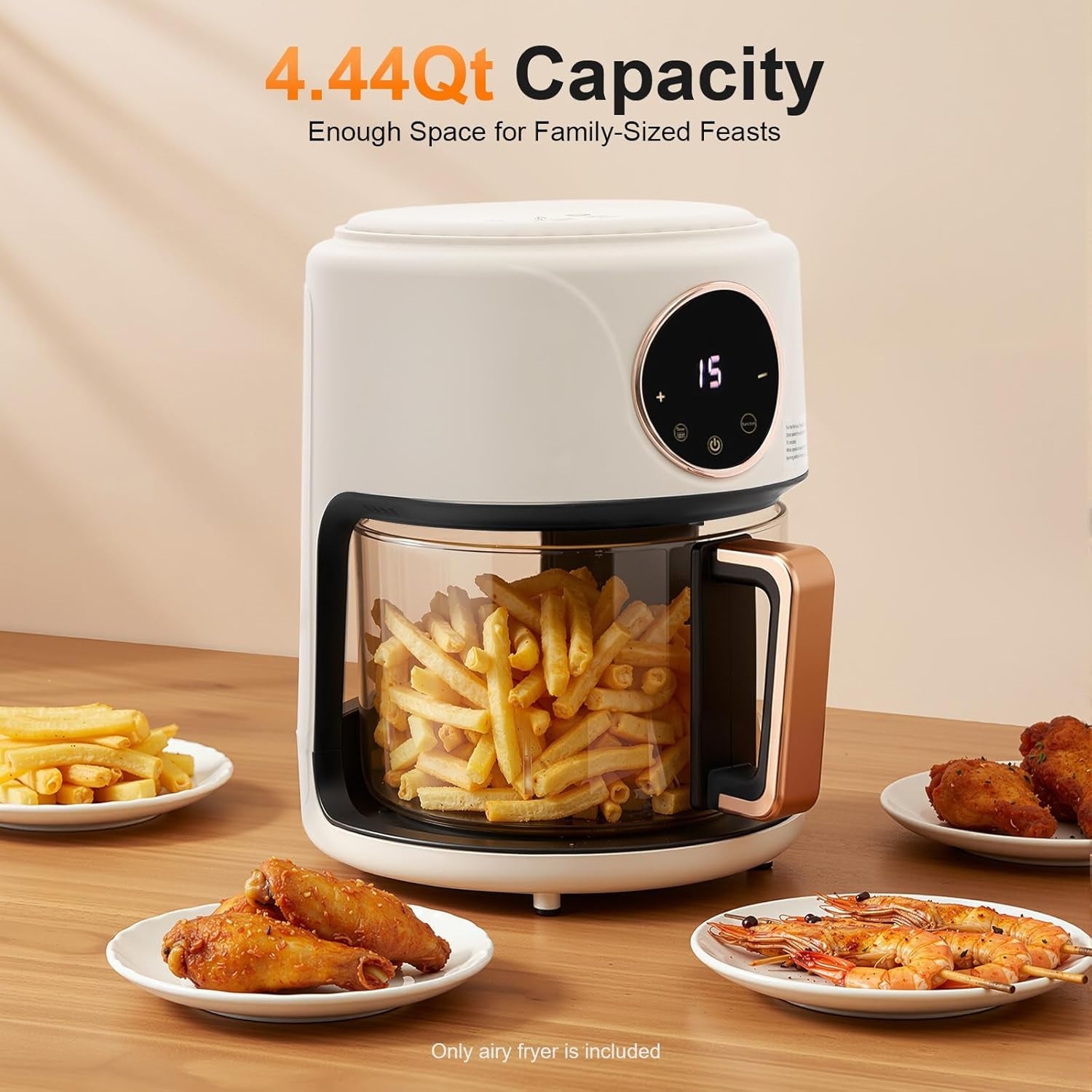 FrixAiry Non-Toxic Glass Air Fryer with PFAS-Free Borosilicate Pot