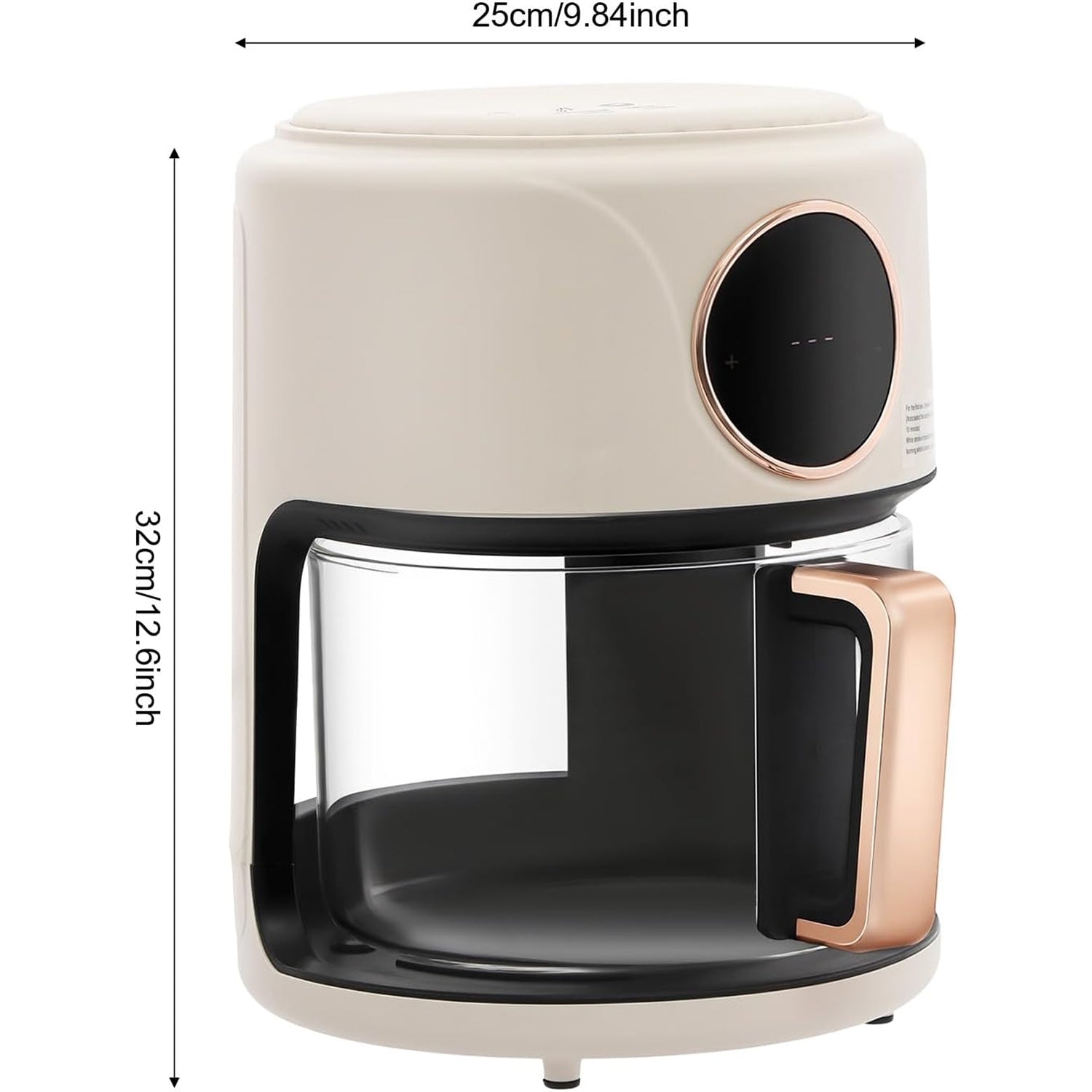 FrixAiry Non-Toxic Glass Air Fryer with PFAS-Free Borosilicate Pot