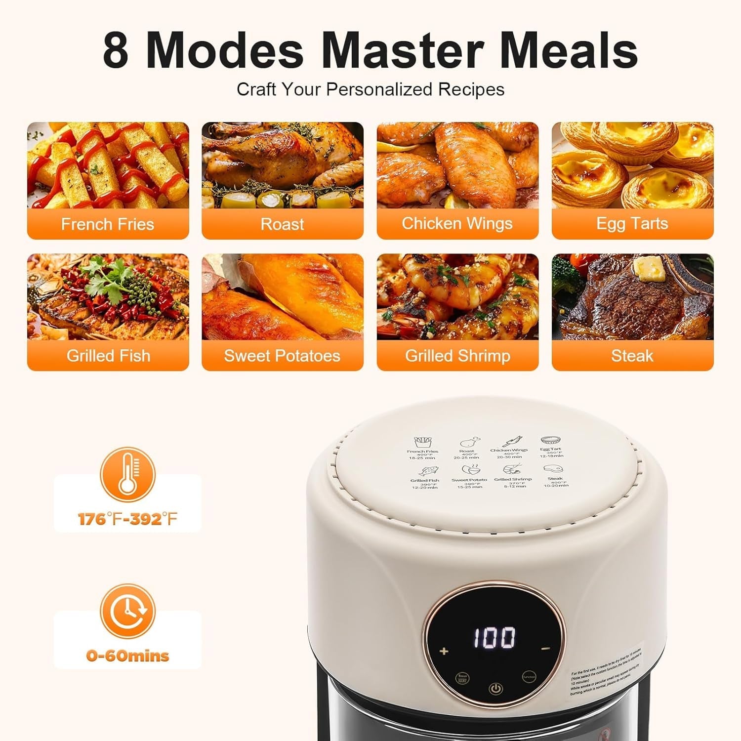 FrixAiry Non-Toxic Glass Air Fryer with PFAS-Free Borosilicate Pot