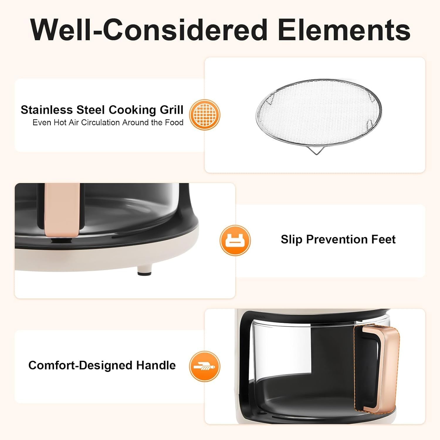 FrixAiry Non-Toxic Glass Air Fryer with PFAS-Free Borosilicate Pot