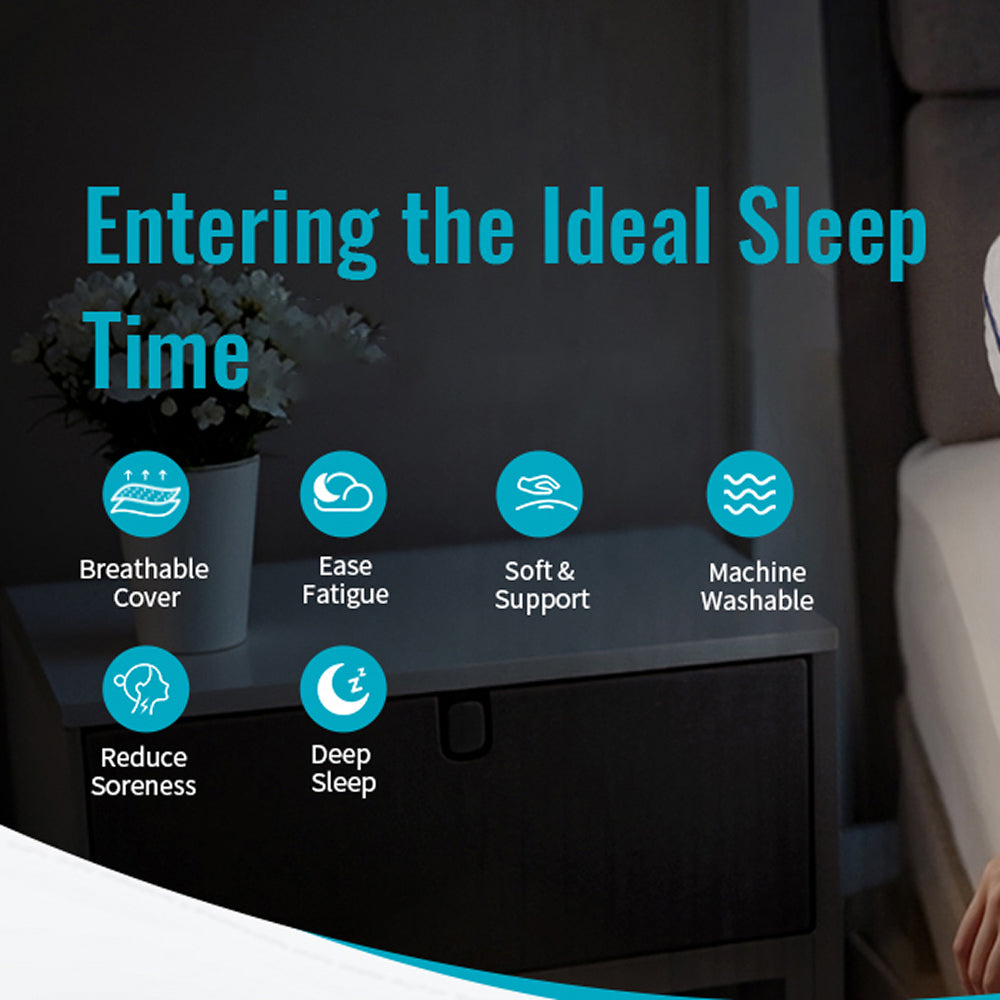 GeliPillex Ergonomic Memory Foam Cooling Pillow for Neck Pain