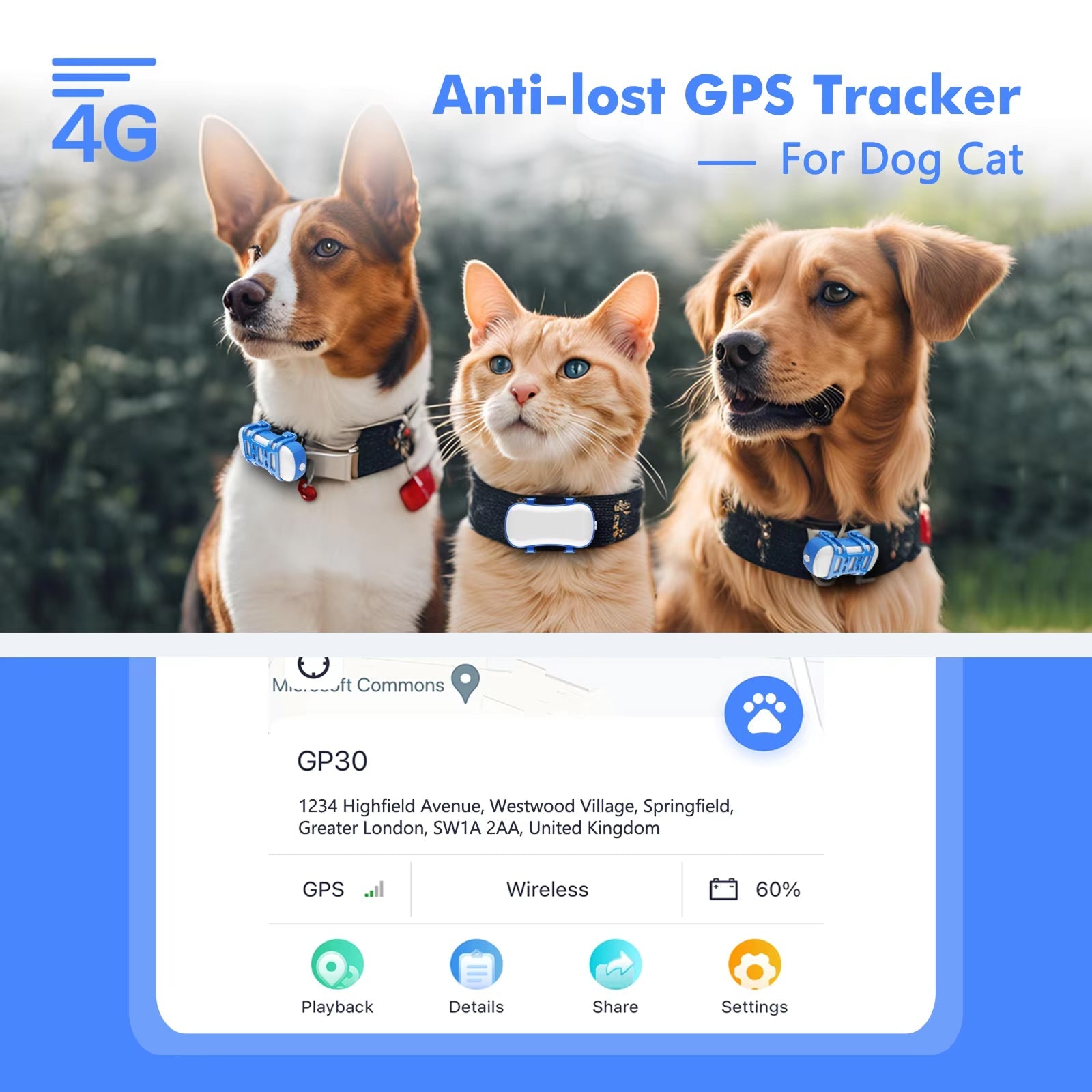 GeoPapup Real-Time Dog GPS Tracker with Escape Alerts