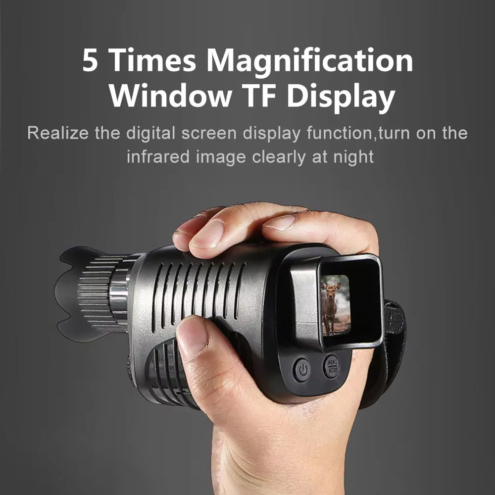 GesDoriq Night Vision Monocular 1080P HD 800m Range 5X Zoom 3800mAh Battery