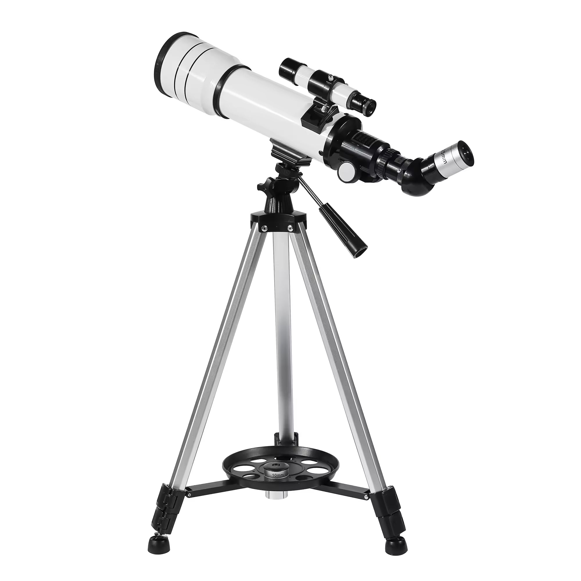 GlaxiBico 70mm Portable Refractor Telescope with 5X Barlow Lens, Multilayer-Coated Optics and Smartphone Adapter for Beginners
