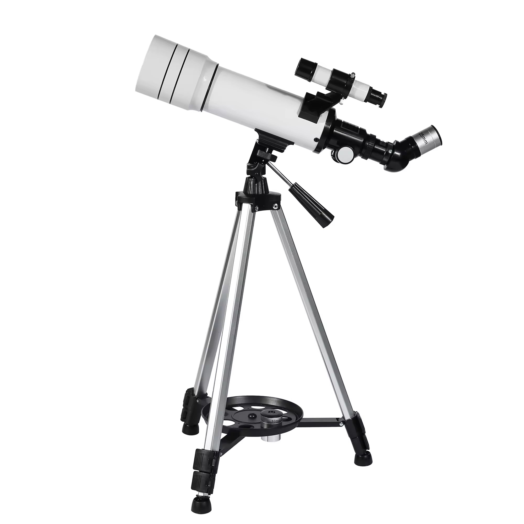GlaxiBico 70mm Portable Refractor Telescope with 5X Barlow Lens, Multilayer-Coated Optics and Smartphone Adapter for Beginners