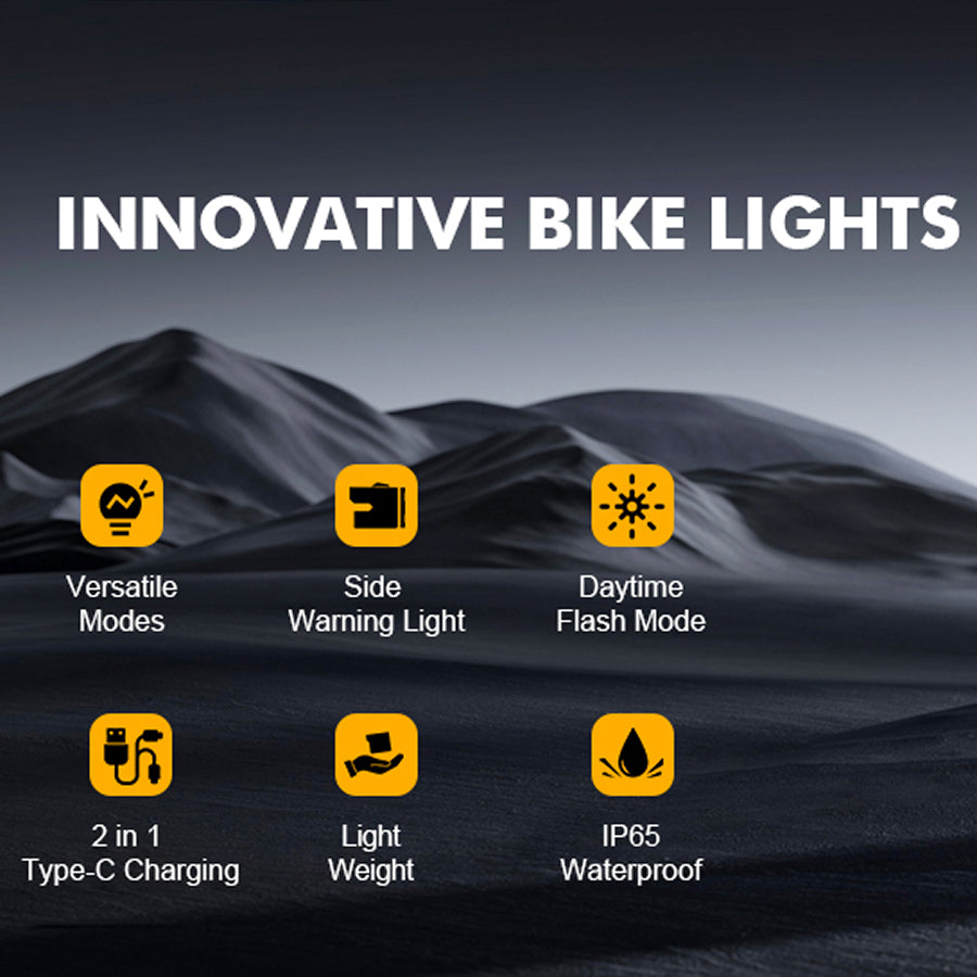 GlowiBike 360 Degree Visibility Bike Light Set