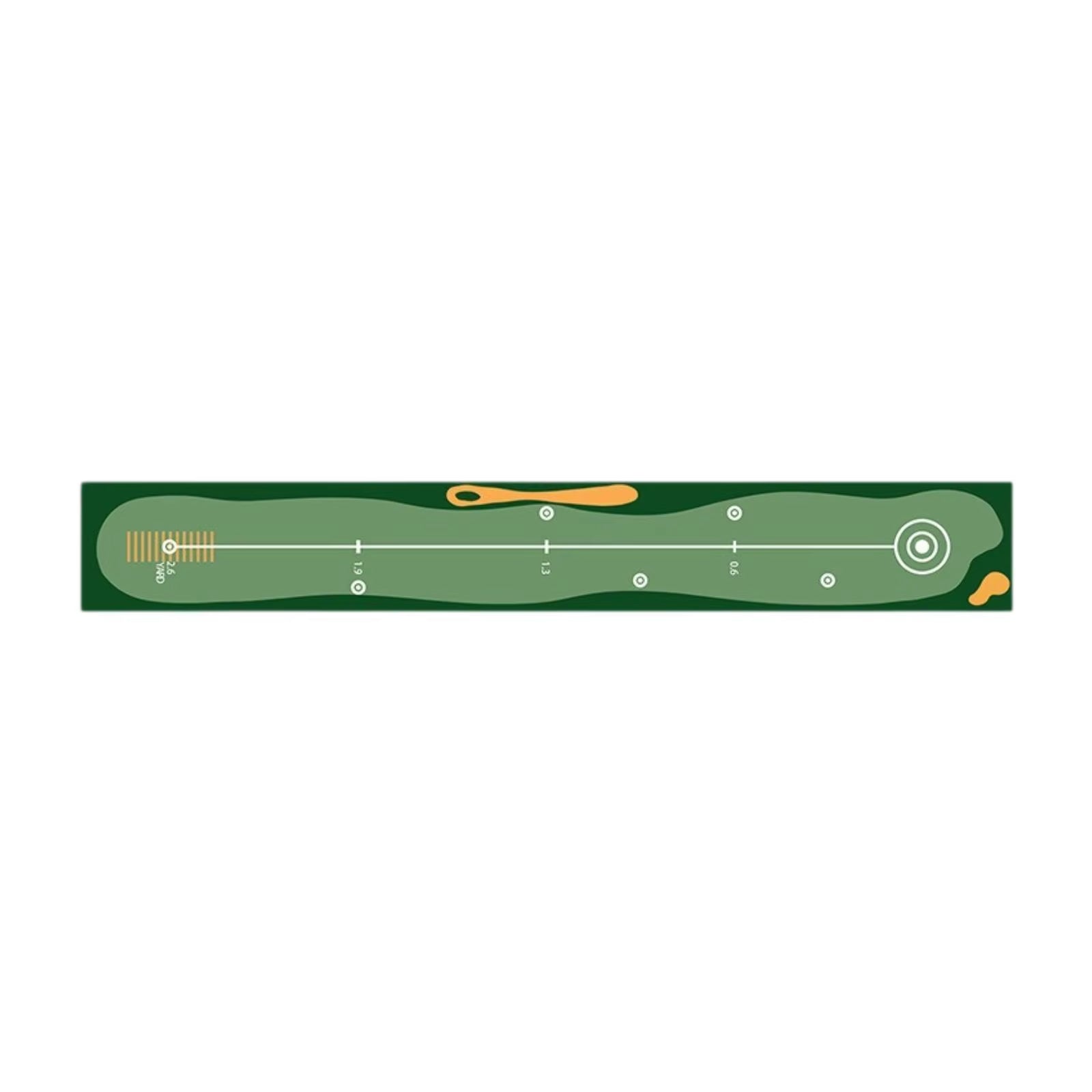 GolfMatix Professional Golf Putting Mat 240cm Velvet-Dot Surface with Alignment Guides and Non-Slip Backing
