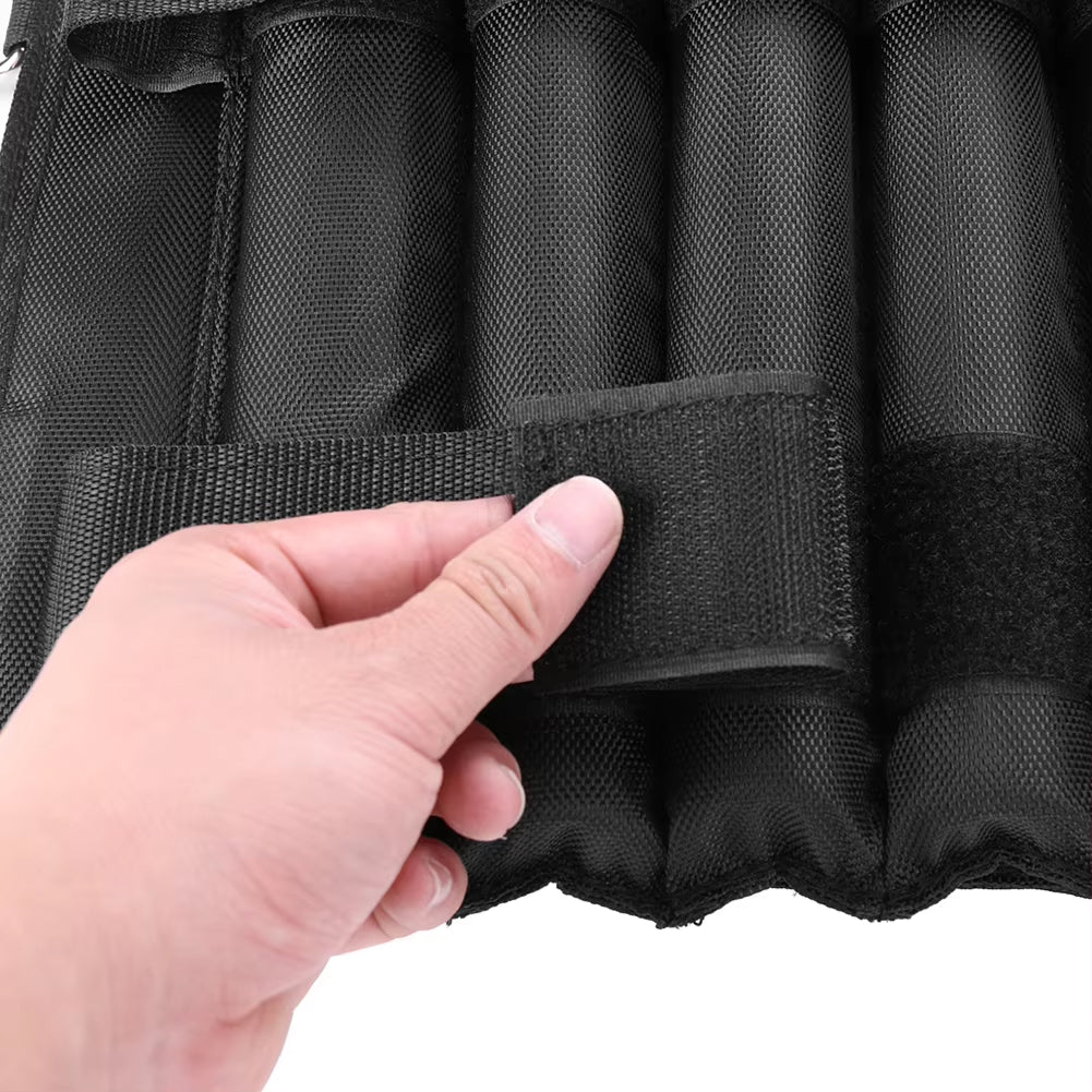 GraviVest Military-Grade Weighted Vest 1-50kg Adjustable Capacity with 1680D Oxford Cloth and 16-Grid Precision Loading