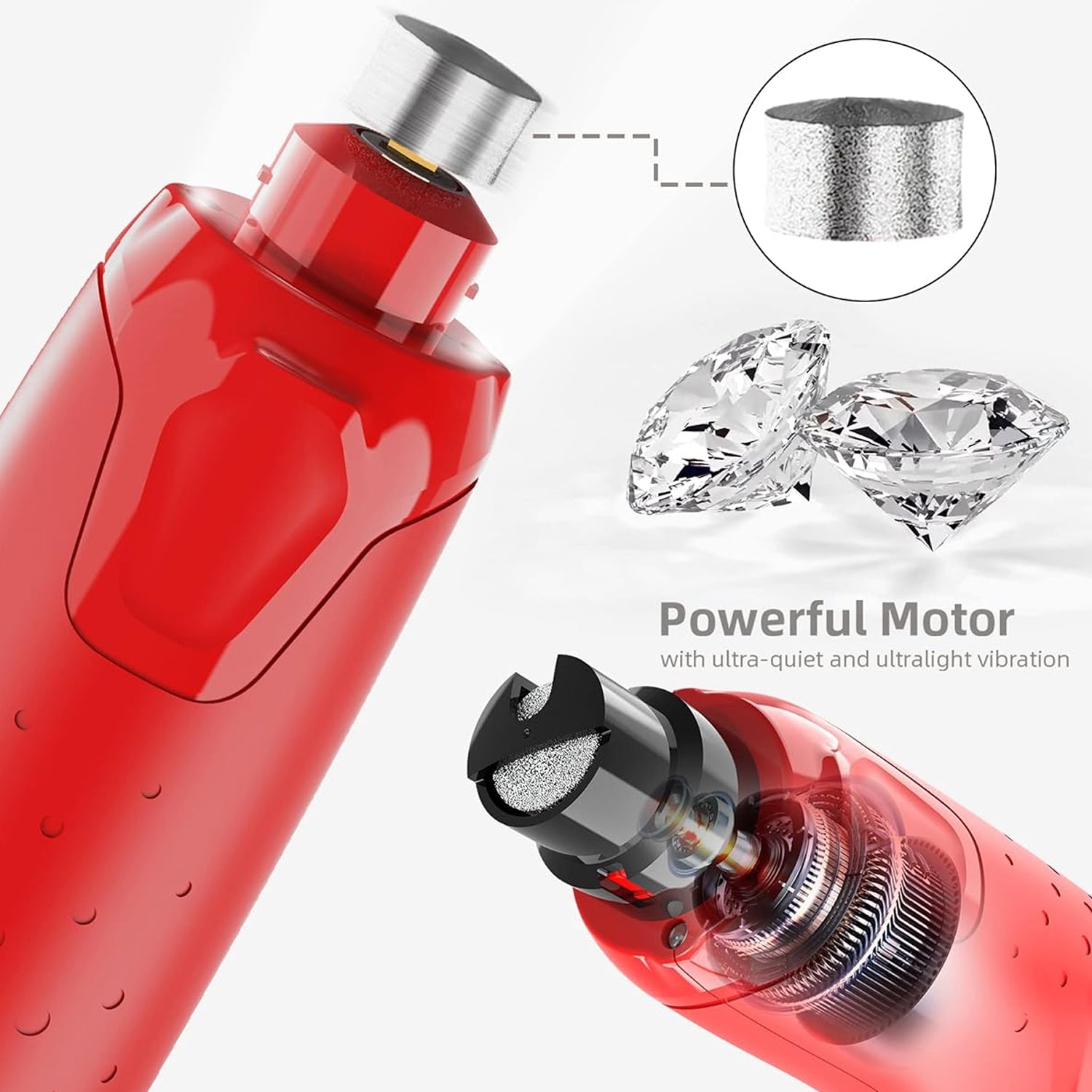 GrindyPex Dustproof Pet Nail Grinder with LED & 6-Speeds