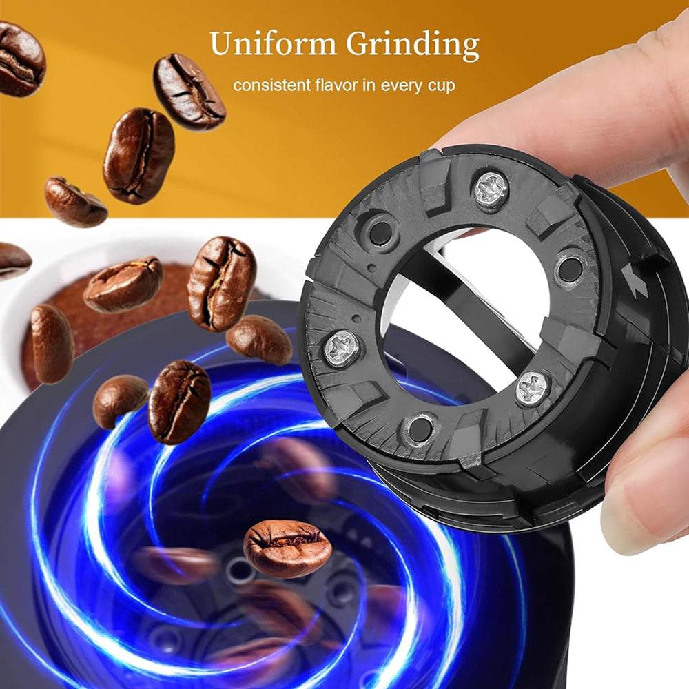 GrixFeni 28-Setting Precision Burr Coffee Grinder for Barista Results