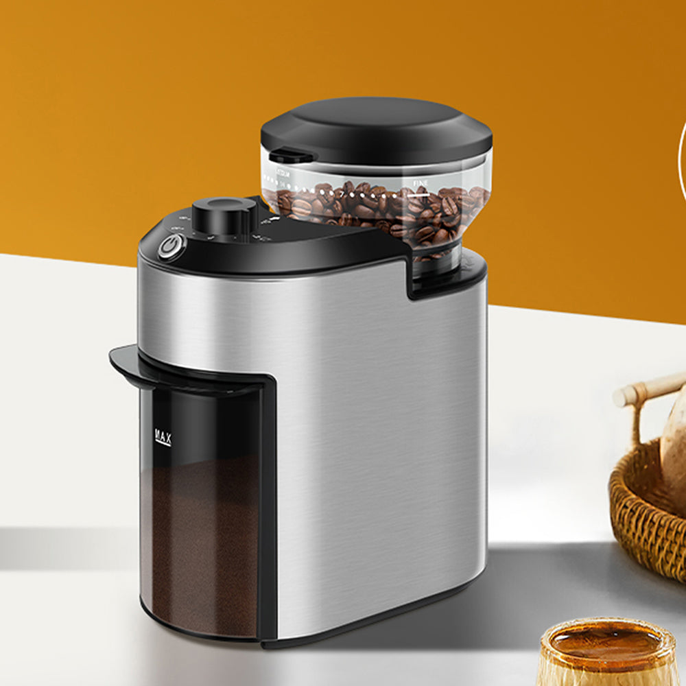 GrixFeni 28-Setting Precision Burr Coffee Grinder for Barista Results