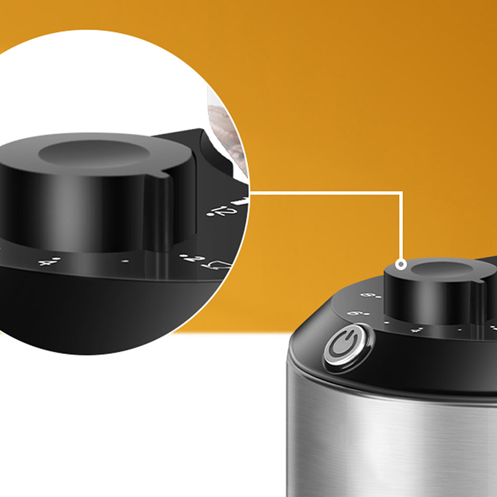 GrixFeni 28-Setting Precision Burr Coffee Grinder for Barista Results