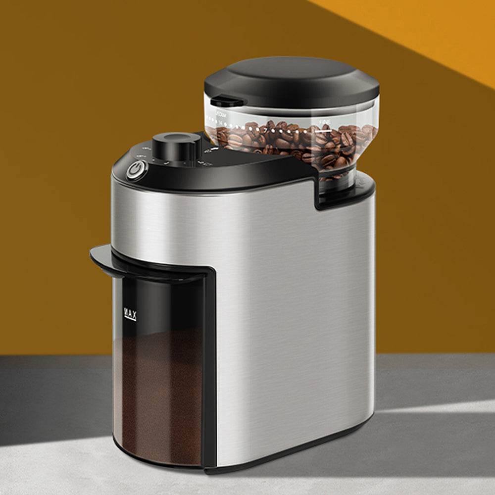 GrixFeni 28-Setting Precision Burr Coffee Grinder for Barista Results