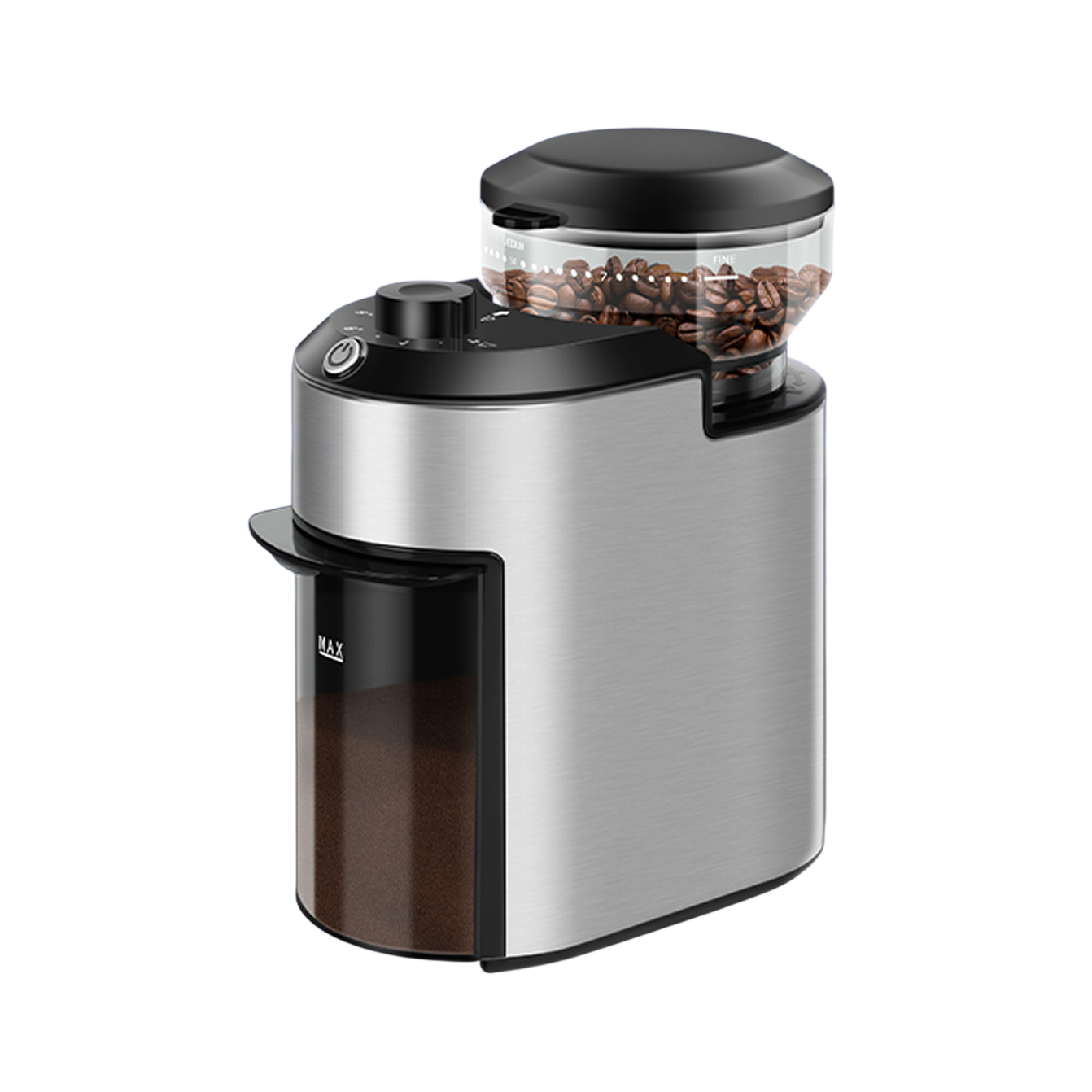 GrixFeni 28-Setting Precision Burr Coffee Grinder for Barista Results