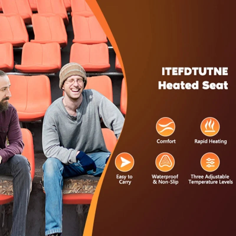 HafoLint Heated Stadium Seat - Fast 5-Sec Portable Bleacher Cushion