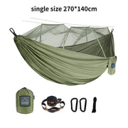 HamoxCix Camping Hammock with Mosquito Net 210T Parachute Nylon Lightweight 2-Person