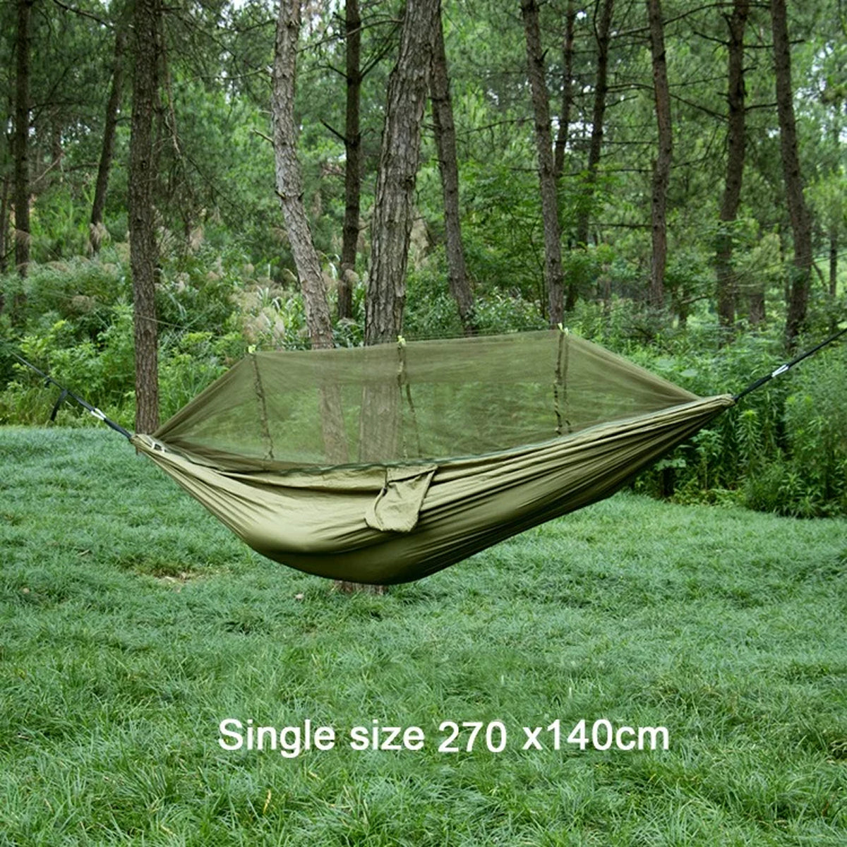 HamoxCix Camping Hammock with Mosquito Net 210T Parachute Nylon Lightweight 2-Person