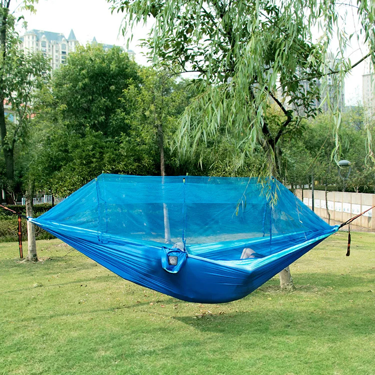 HamoxCix Camping Hammock with Mosquito Net 210T Parachute Nylon Lightweight 2-Person
