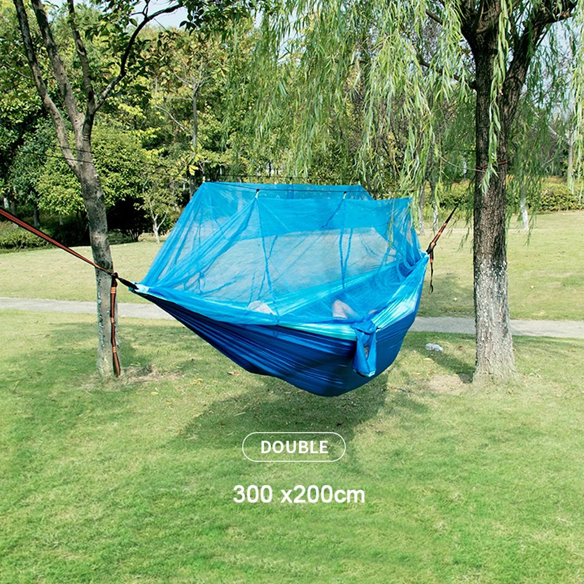 HamoxCix Camping Hammock with Mosquito Net 210T Parachute Nylon Lightweight 2-Person