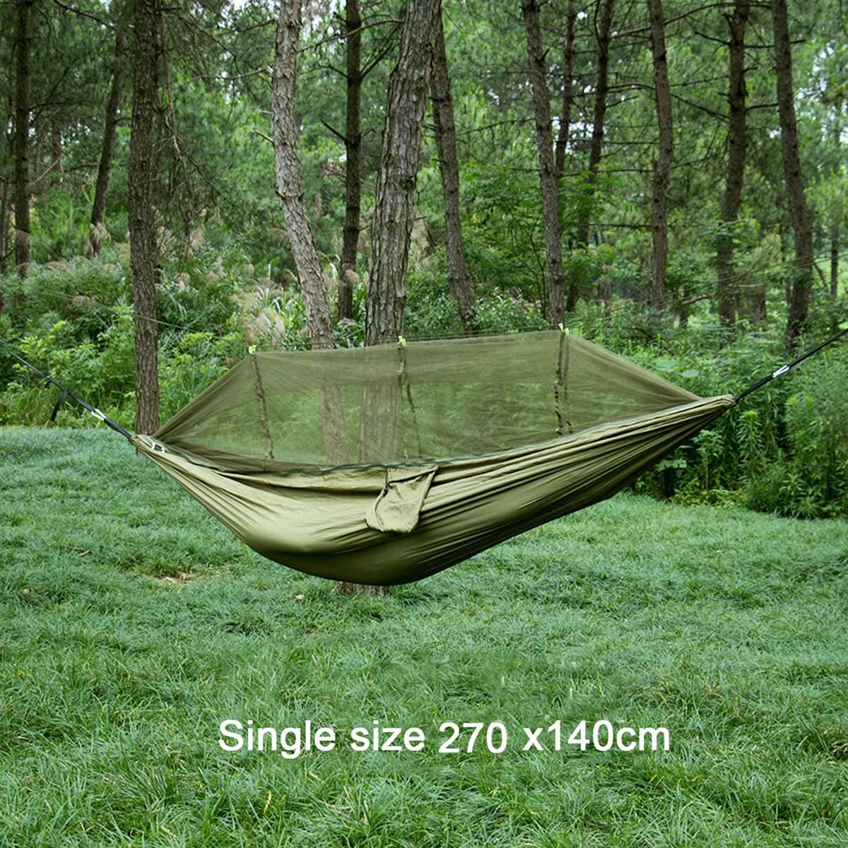 HamoxCix Camping Hammock with Mosquito Net 210T Parachute Nylon Lightweight 2-Person