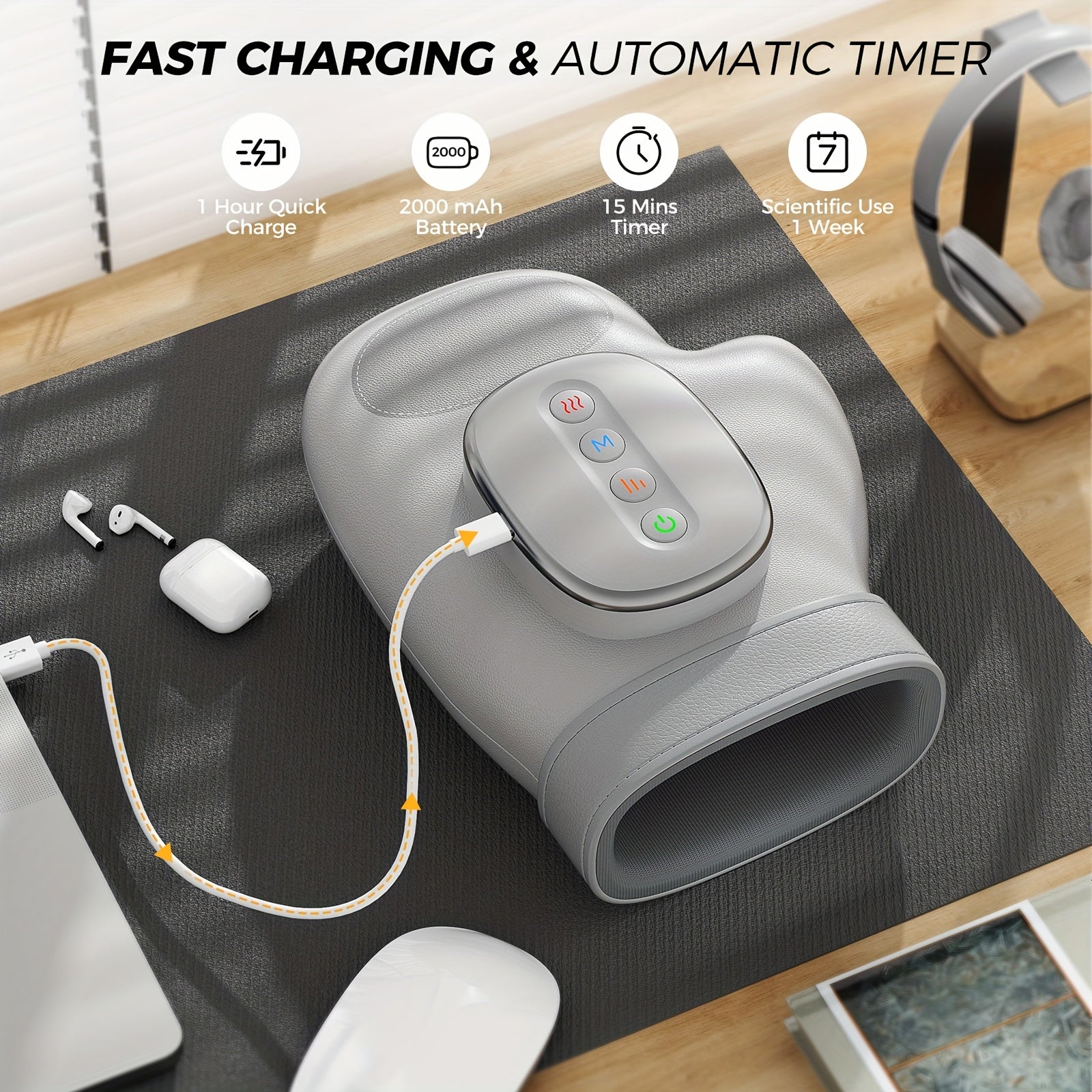 HanLisso Smart Hand Massager with Heat and Compression