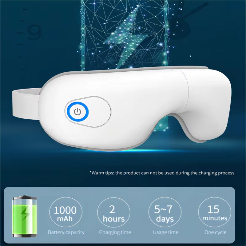 HeatLids 3-in-1 Smart Heated Eye Mask with 42°C Thermal Precision, Triple-Action Massage, and 5-Mode Bluetooth Therapy