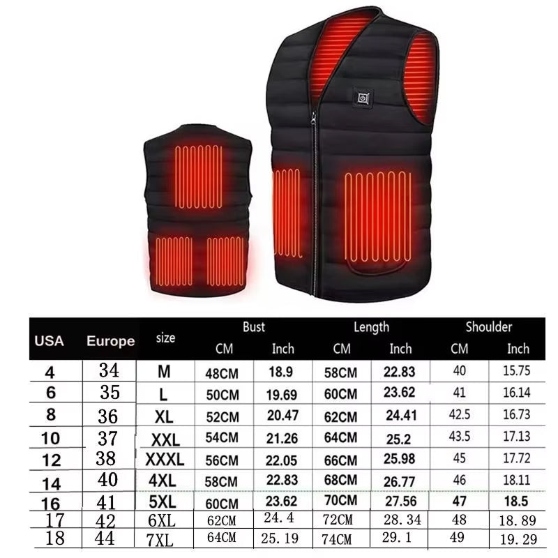 HeatPyra Heated Vest with Dual Zone Temperature Control
